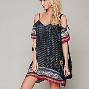 Free people printed cold shoulder dress